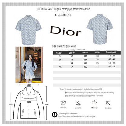 Chemise Dior à imprimé monogramme