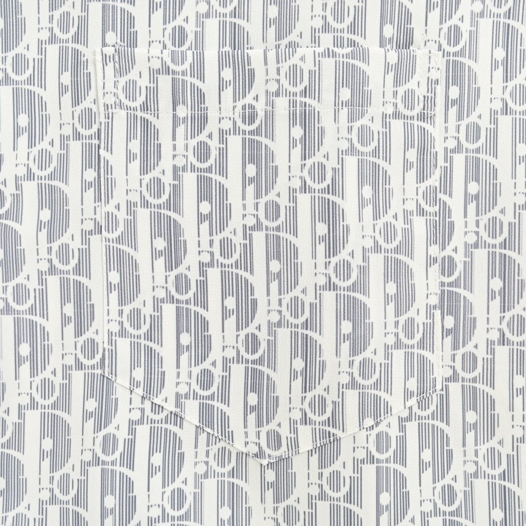 Chemise Dior à imprimé monogramme (grise)