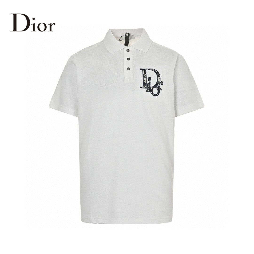 Polo blanc brodé Dior Oblique