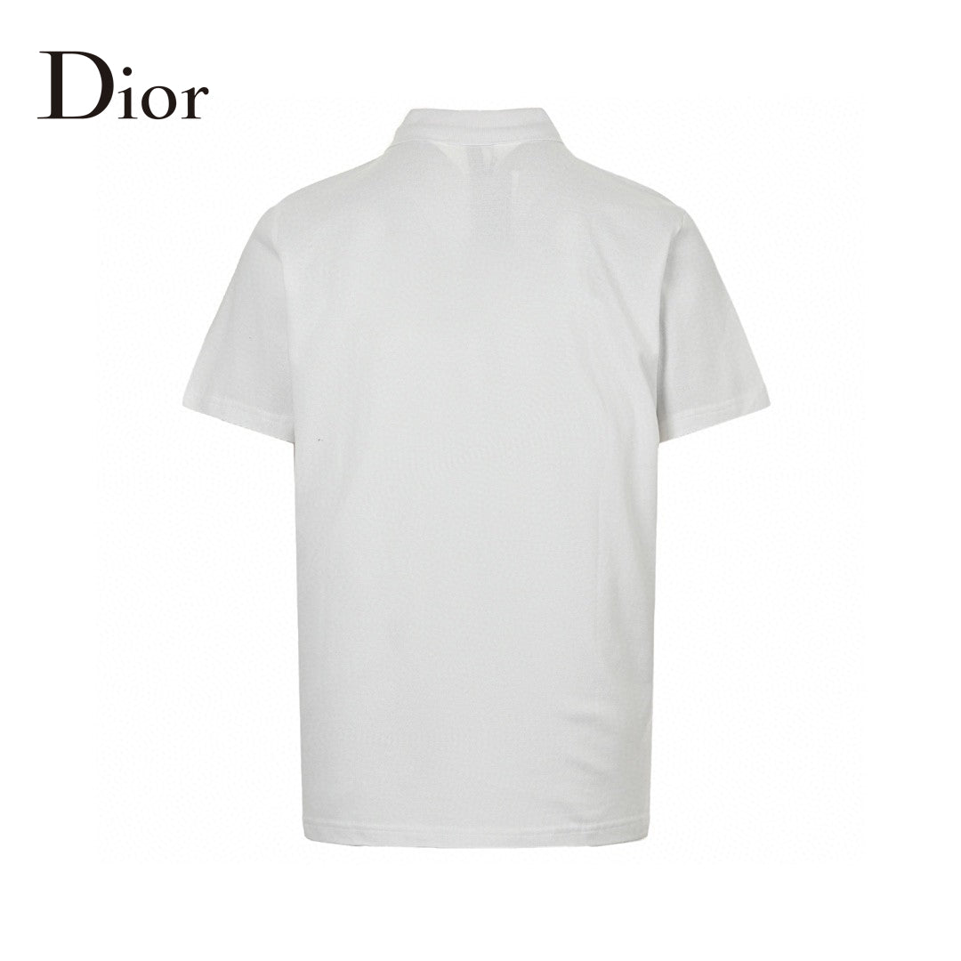 Polo blanc brodé Dior Oblique