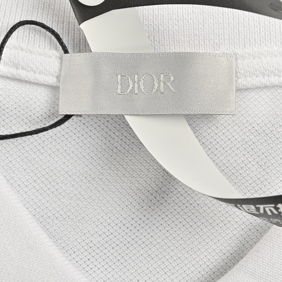 Polo blanc brodé Dior Oblique