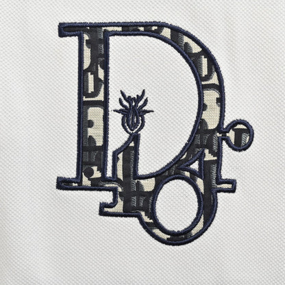 Polo blanc brodé Dior Oblique