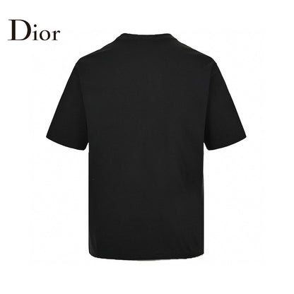 T-shirt noir oversize Dior à logo blanc