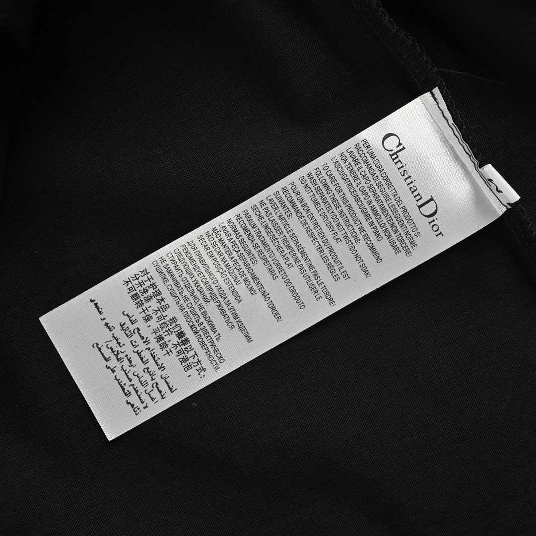 T-shirt noir oversize Dior à logo blanc