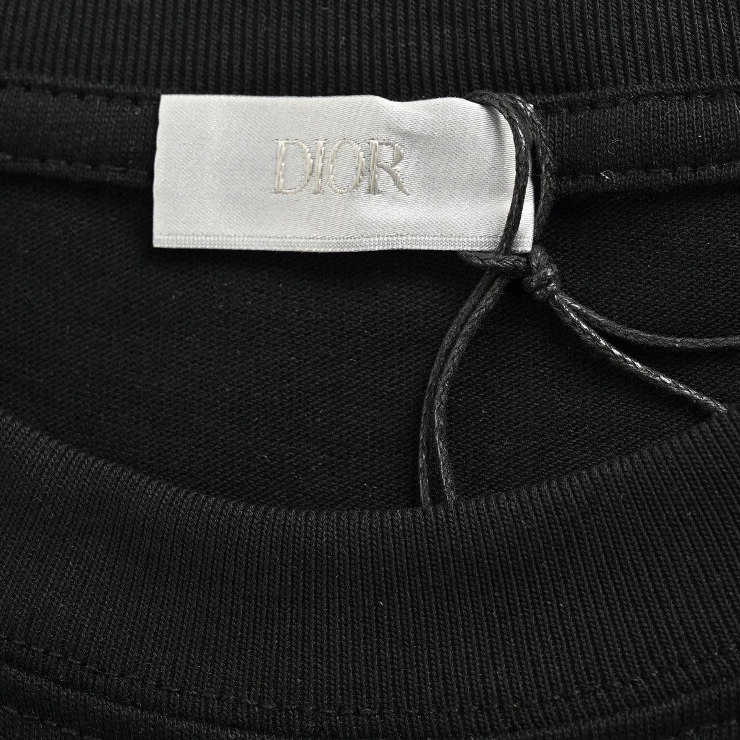 T-shirt noir à motif étoile DIOR