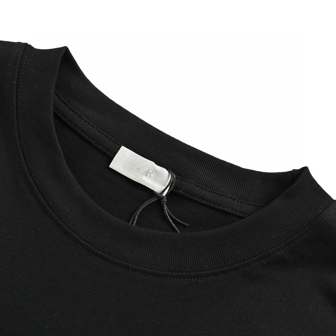 T-shirt noir à motif étoile DIOR
