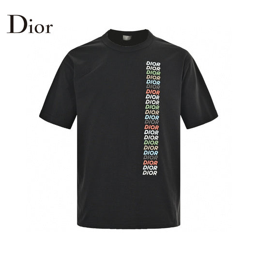 T-shirt Dior - Logo vertical multicolore