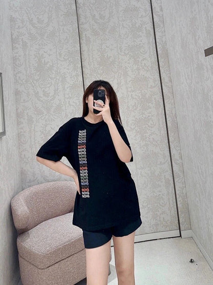 T-shirt Dior - Logo vertical multicolore