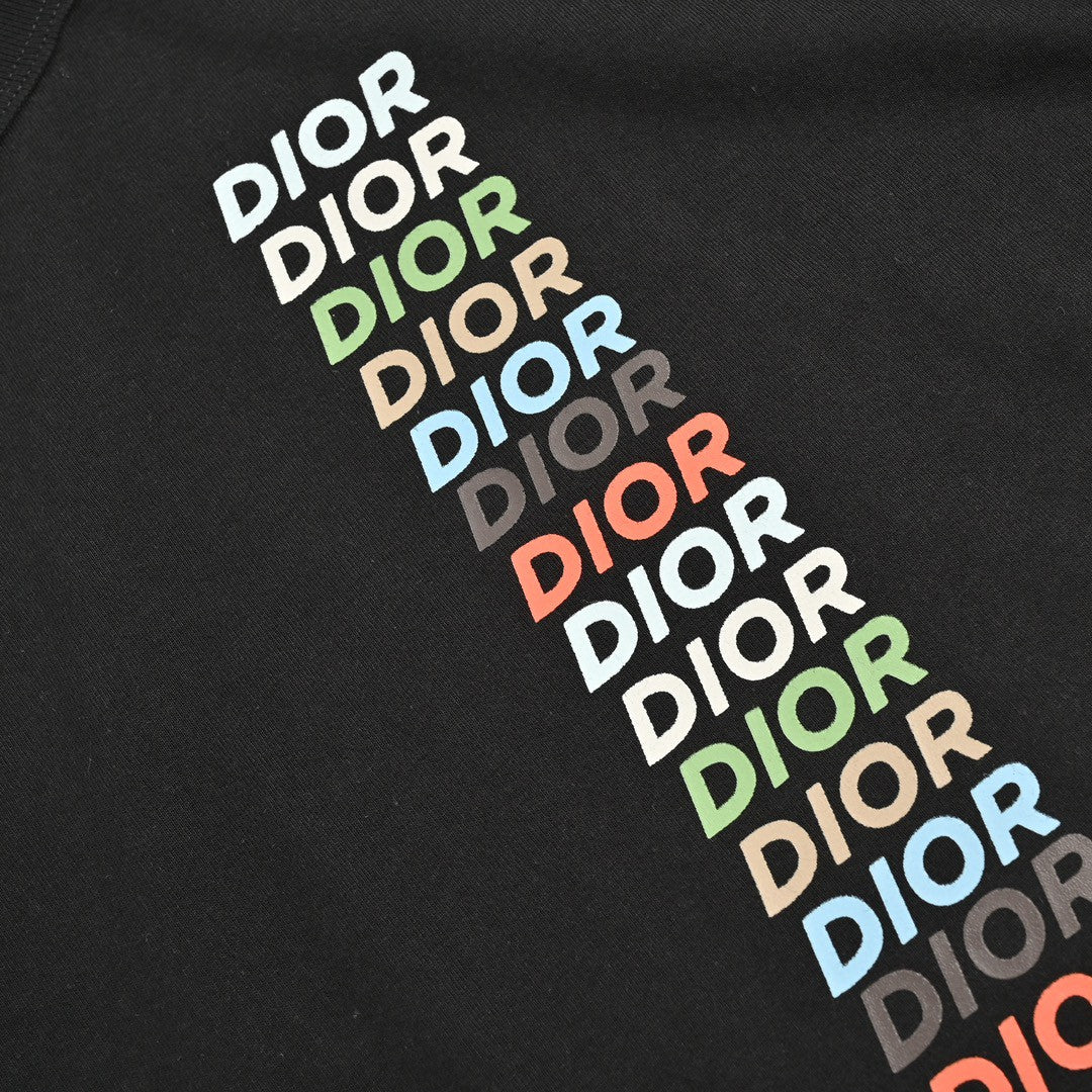 T-shirt Dior - Logo vertical multicolore