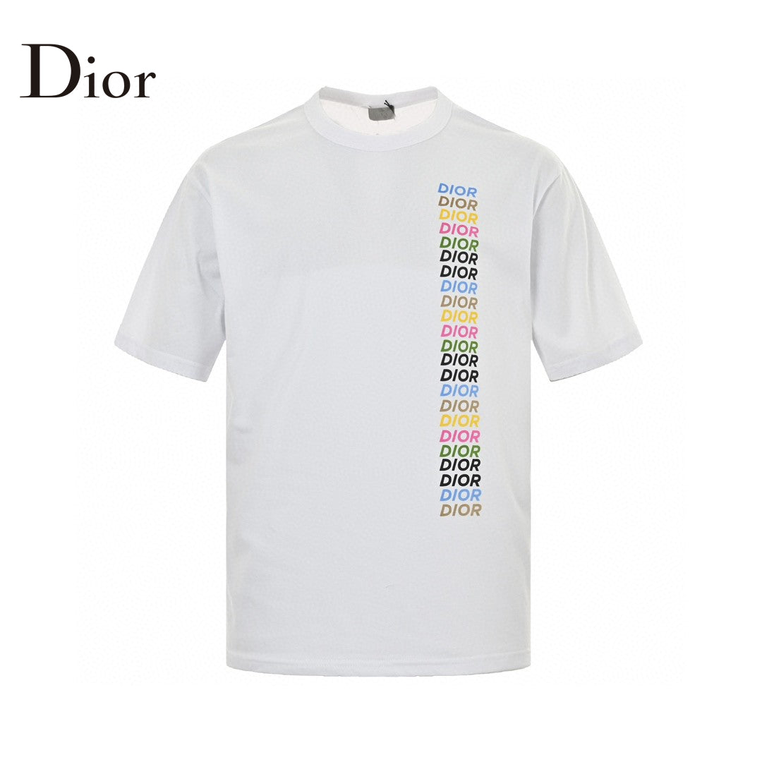 T-shirt Dior - Logo vertical multicolore