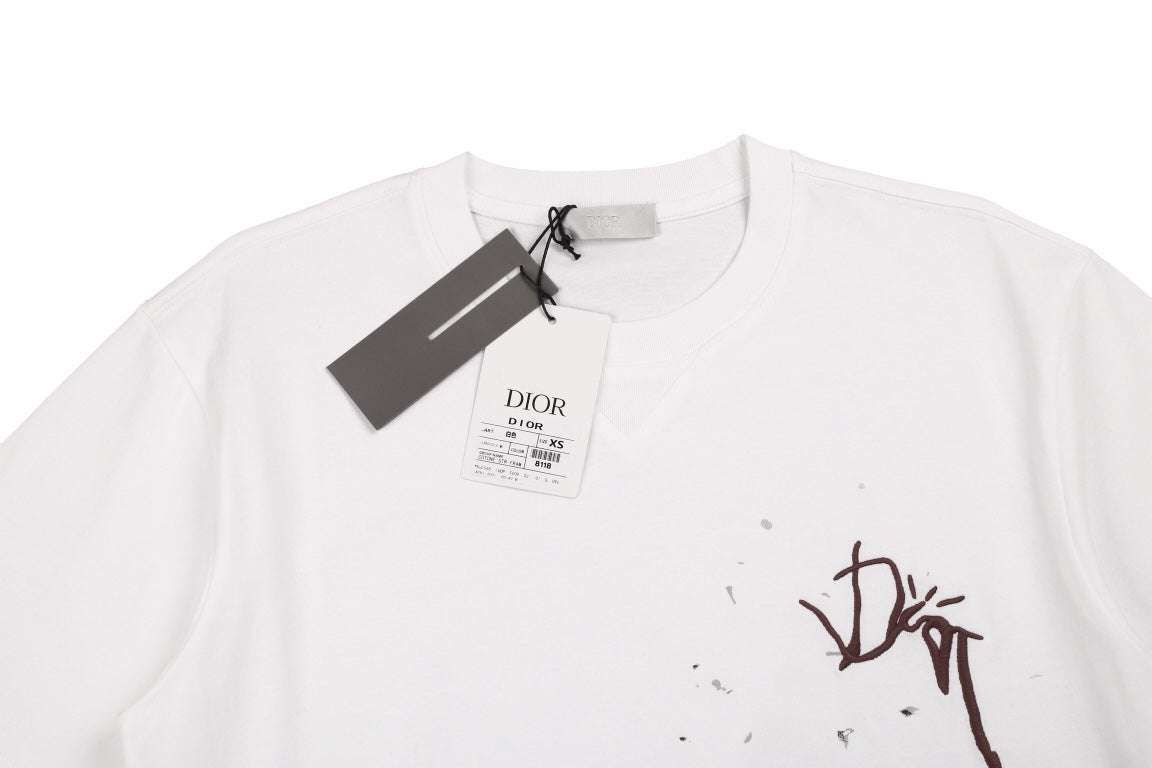 T-shirt Dior avec logo marron