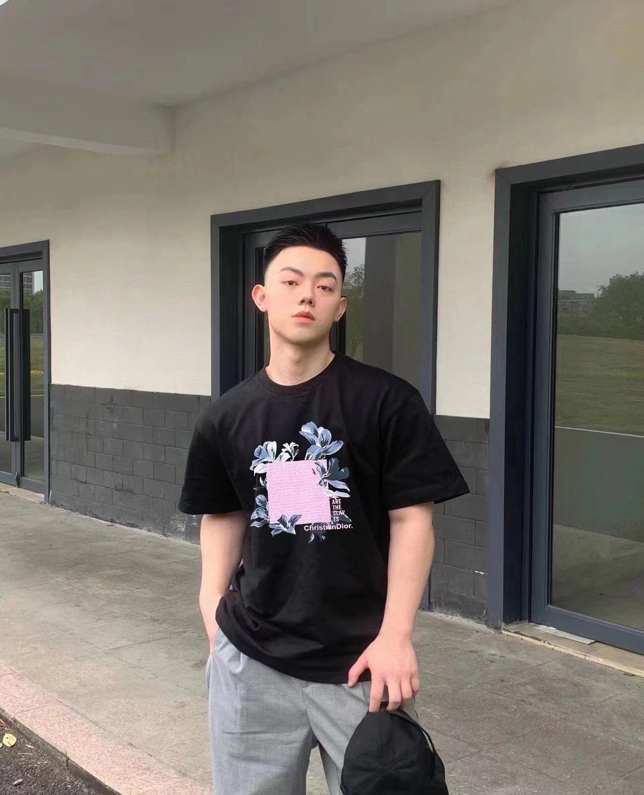 T-shirt Dior à motif floral