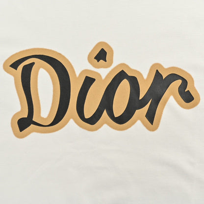 T-shirt Dior blanc et marron