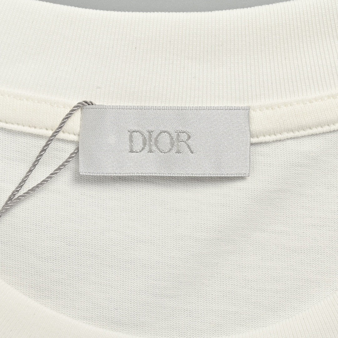 T-shirt Dior blanc et marron