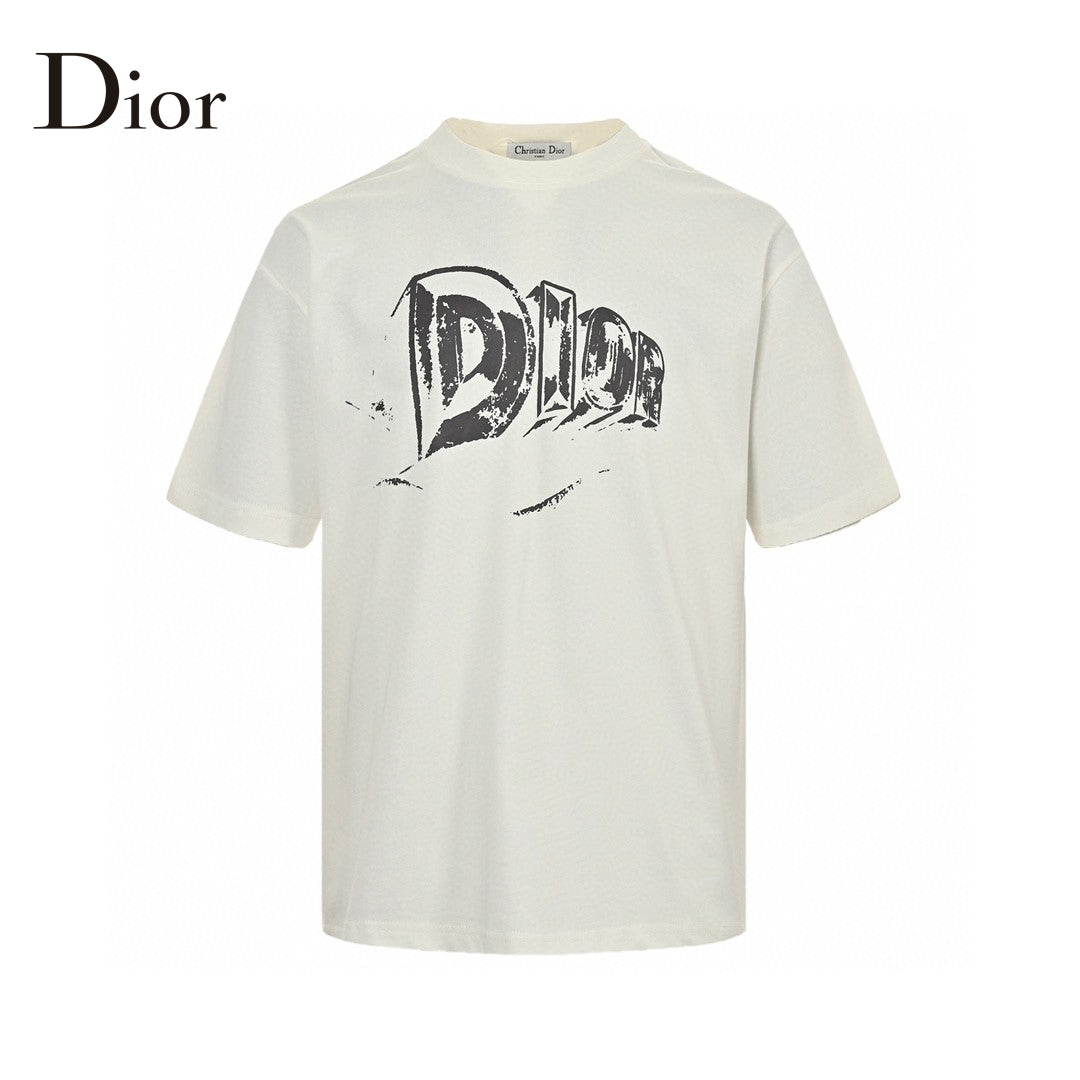 T-shirt graphique blanc Dior