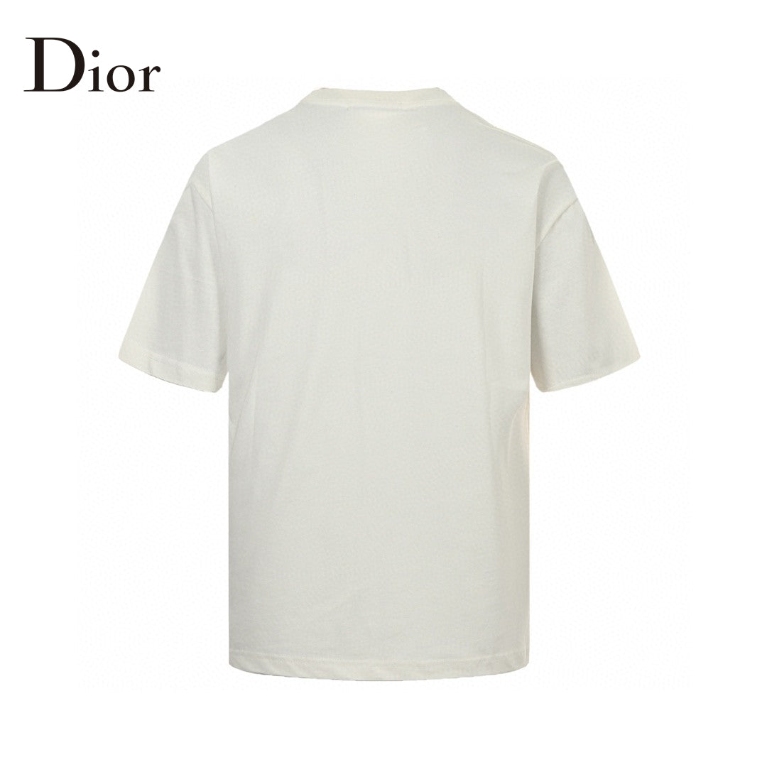 T-shirt blanc Dior avec logo audacieux