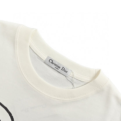 T-shirt blanc Dior avec logo audacieux