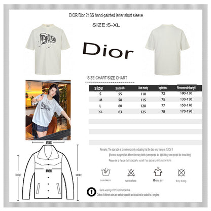 T-shirt blanc Dior avec logo audacieux