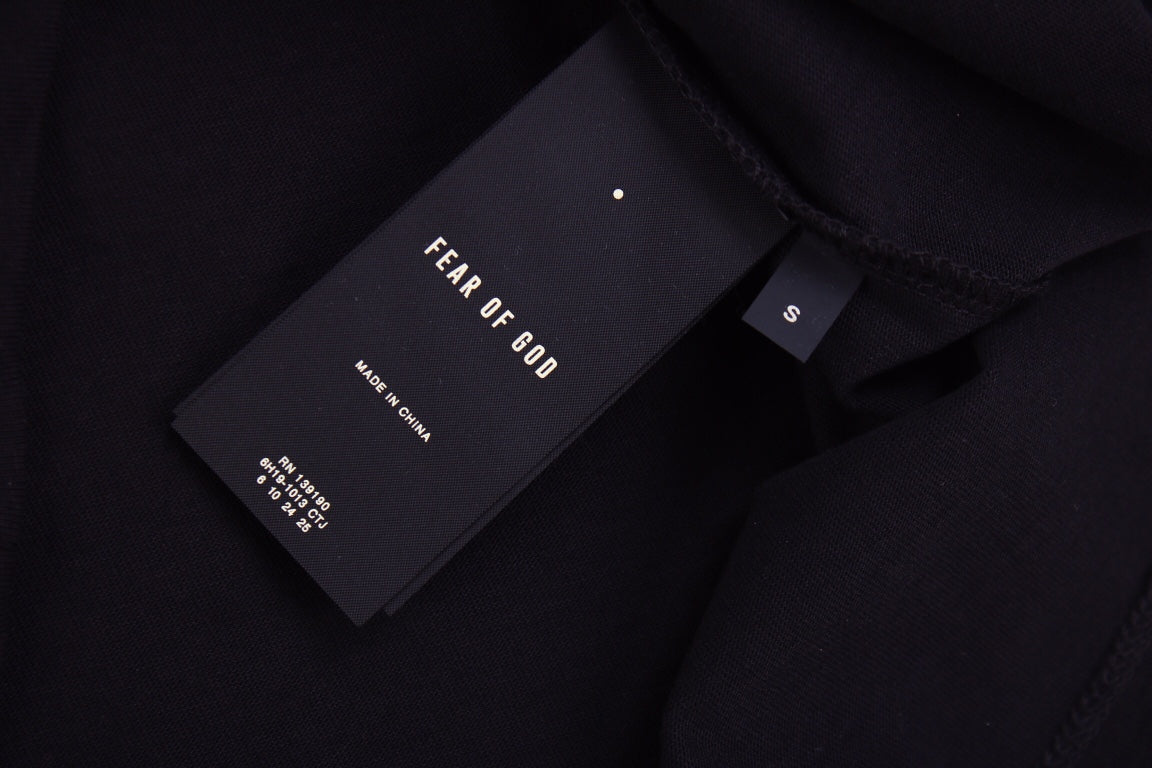 T-shirt Fear of God Lettre F (Noir)