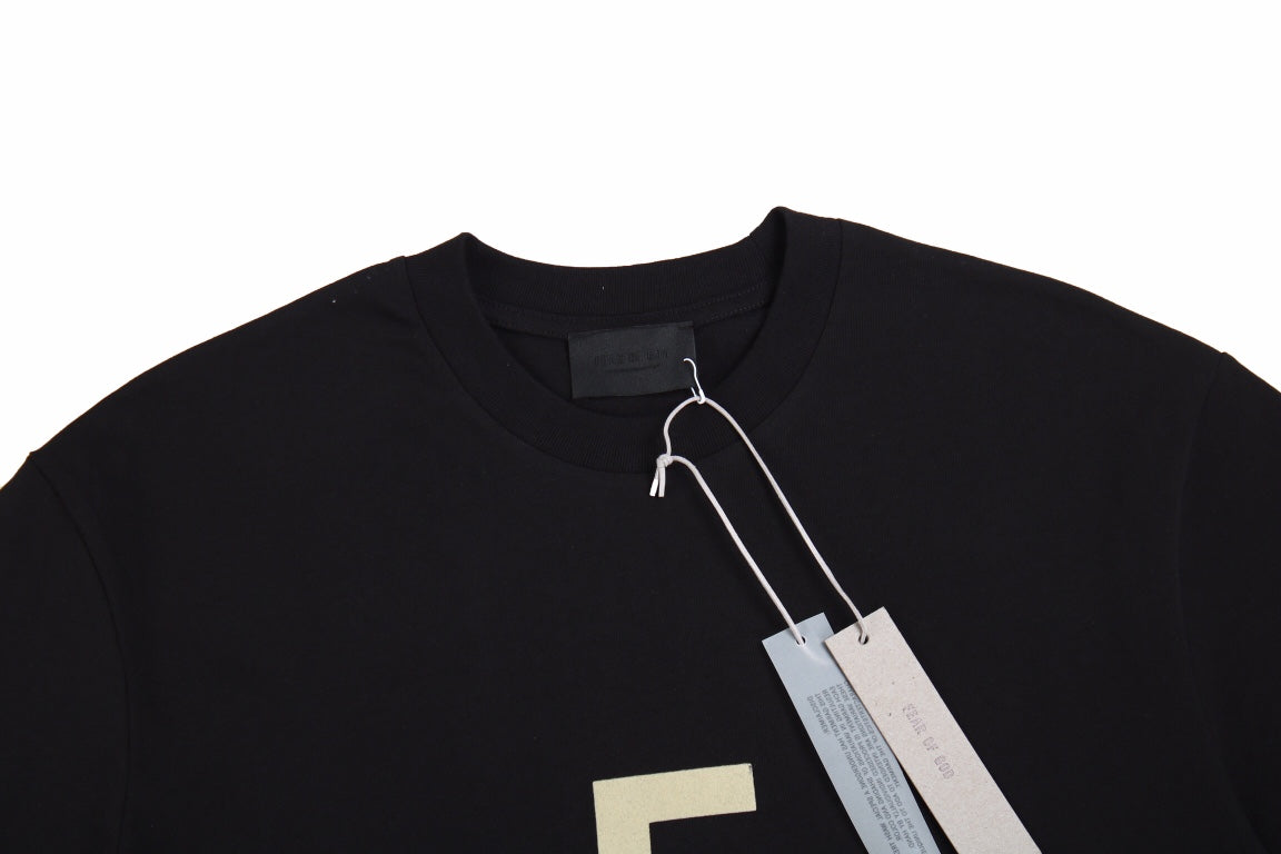 T-shirt Fear of God Lettre F (Noir)