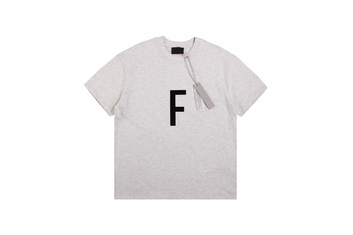 T-shirt Fear of God Lettre F (Gris clair)