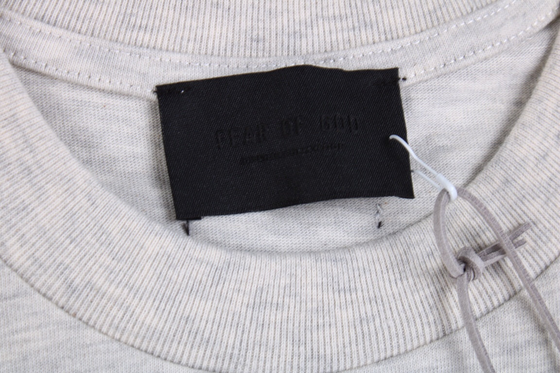 T-shirt Fear of God Lettre F (Gris clair)