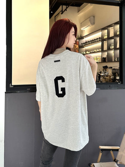 T-shirt Fear of God Lettre F (Gris clair)