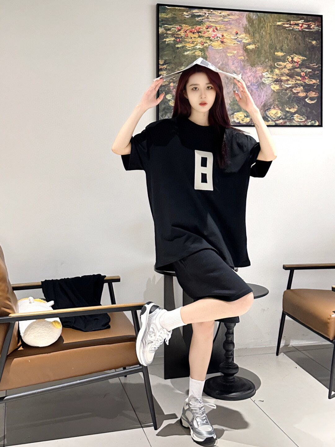 T-shirt Fear of God numéro 8 (noir)