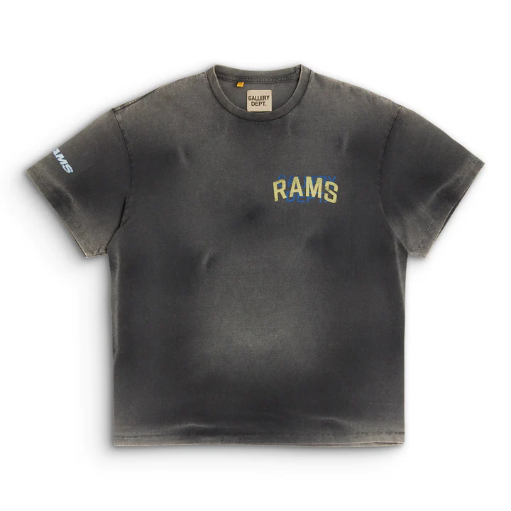 Gallery Dept. x T-shirt noir délavé au soleil des LA Rams