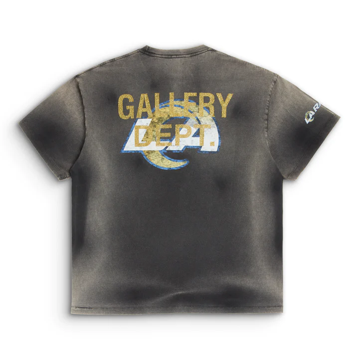 Gallery Dept. x T-shirt noir délavé au soleil des LA Rams