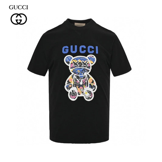 T-shirt noir Gucci à motif ours