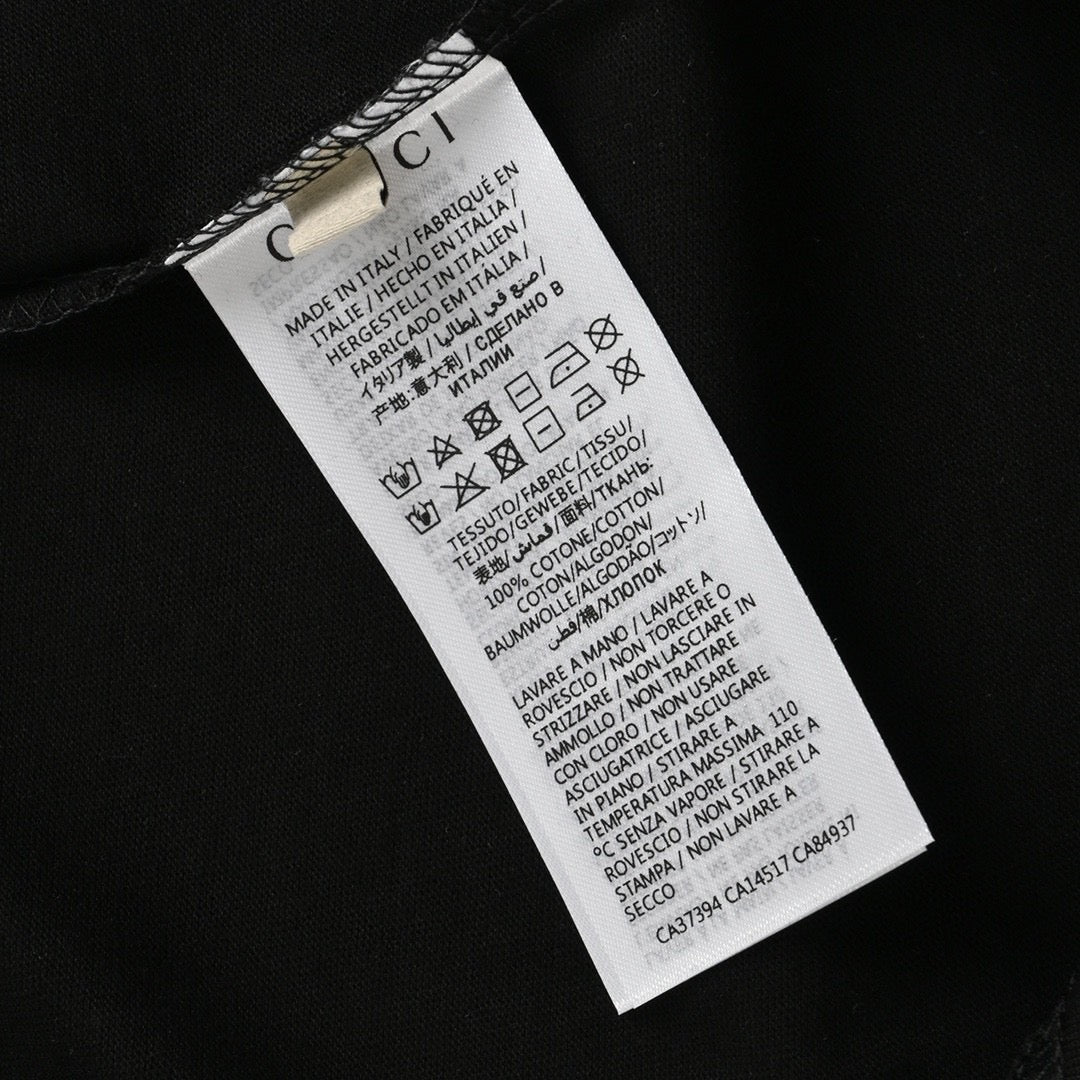 T-shirt noir Gucci à motif ours