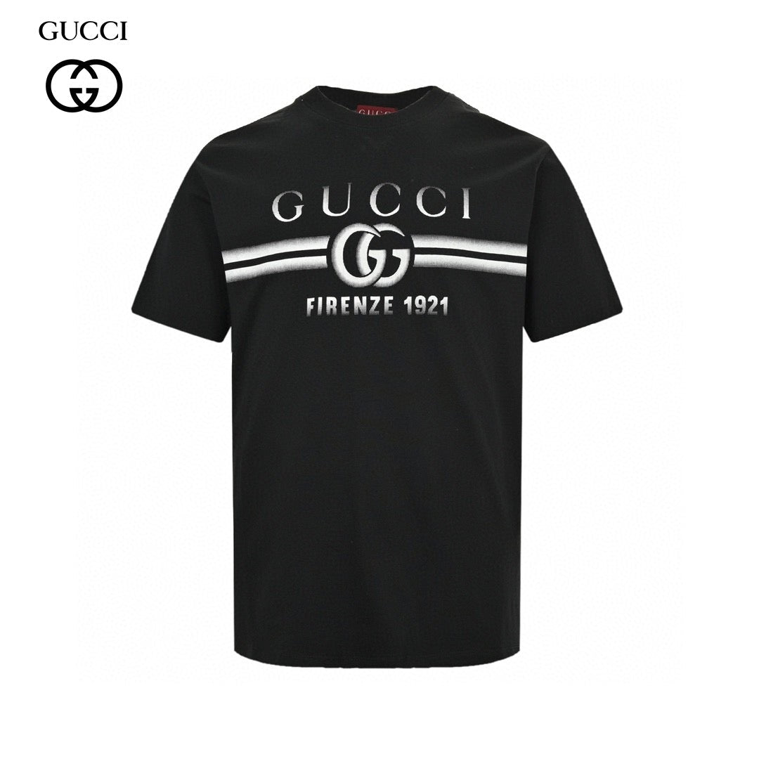 T-shirt noir Gucci avec logo Firenze 1921