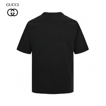 T-shirt Gucci avec logo vache de dessin animé (noir)