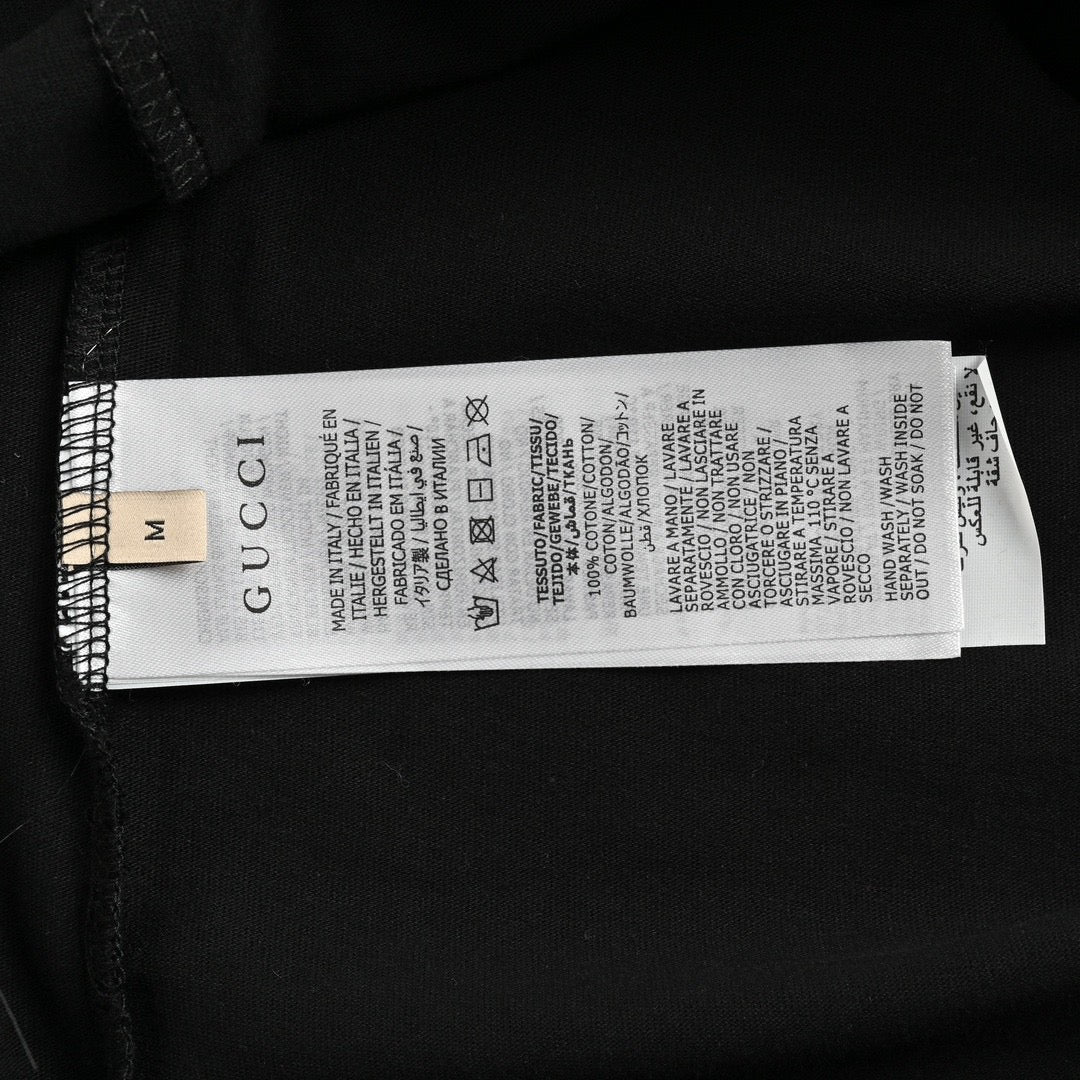 T-shirt Gucci avec logo vache de dessin animé (noir)