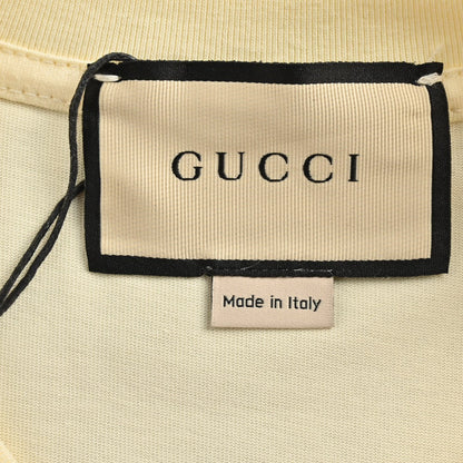 T-shirt Gucci avec logo vache de dessin animé (crème)