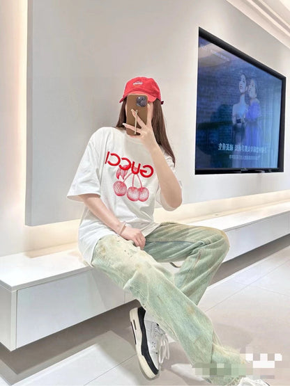 T-shirt Gucci Cherries (blanc)