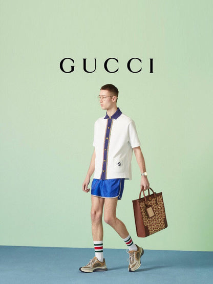 Chemise Gucci à col contrasté