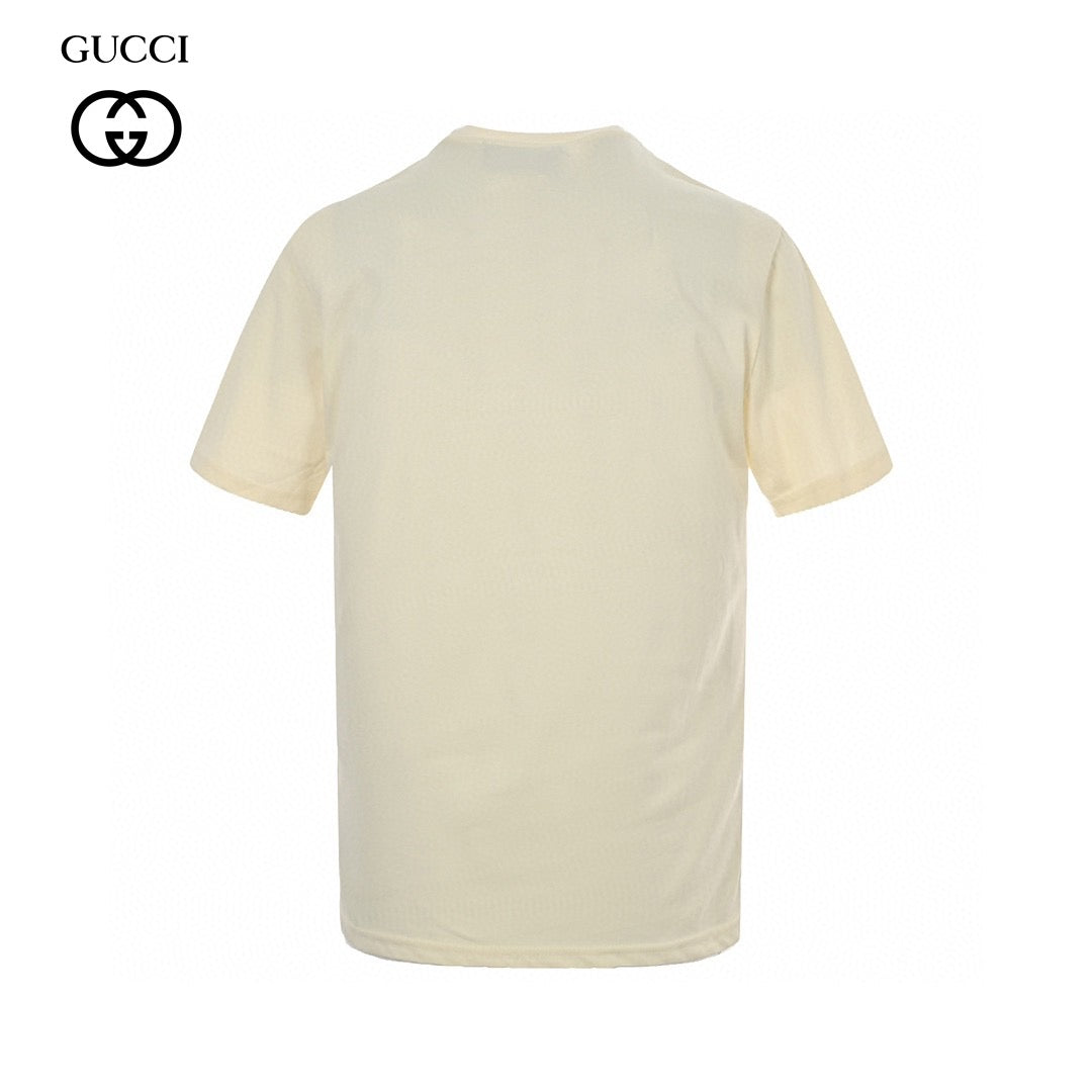 T-shirt Gucci crème avec motif ours