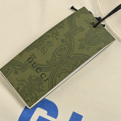 T-shirt Gucci crème avec motif ours