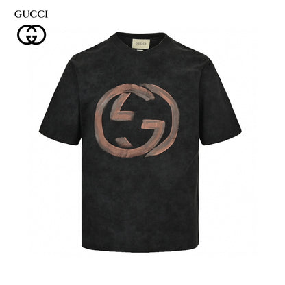 T-shirt Gucci à logo vieilli (noir)