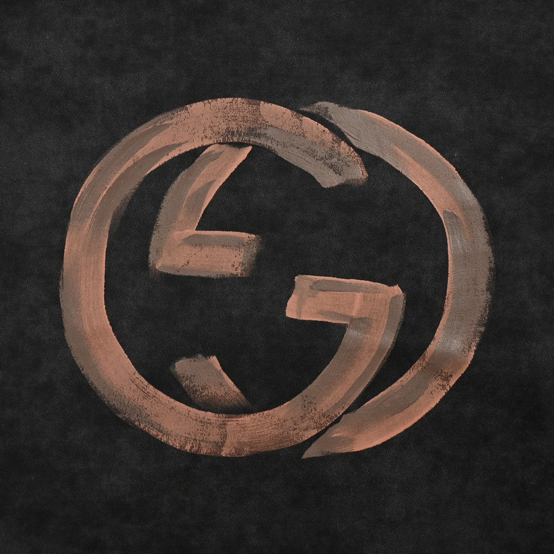 T-shirt Gucci à logo vieilli (noir)