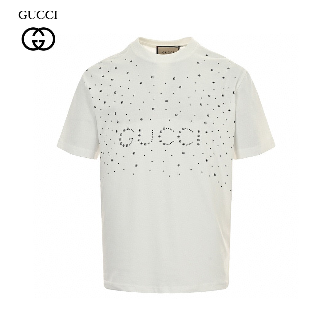 T-shirt blanc orné Gucci