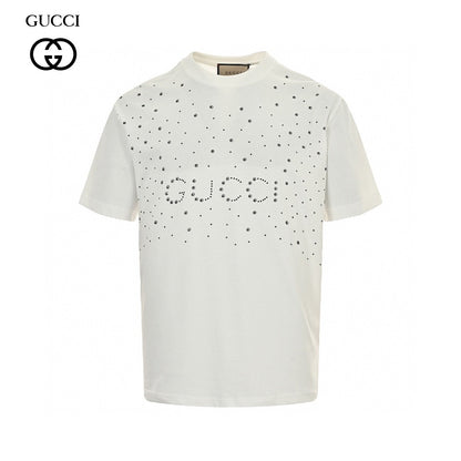 T-shirt blanc orné Gucci