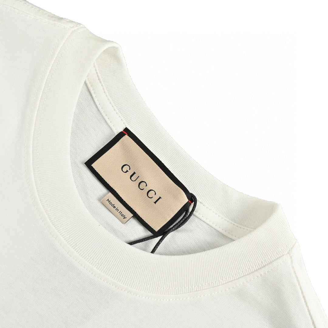 T-shirt blanc orné Gucci