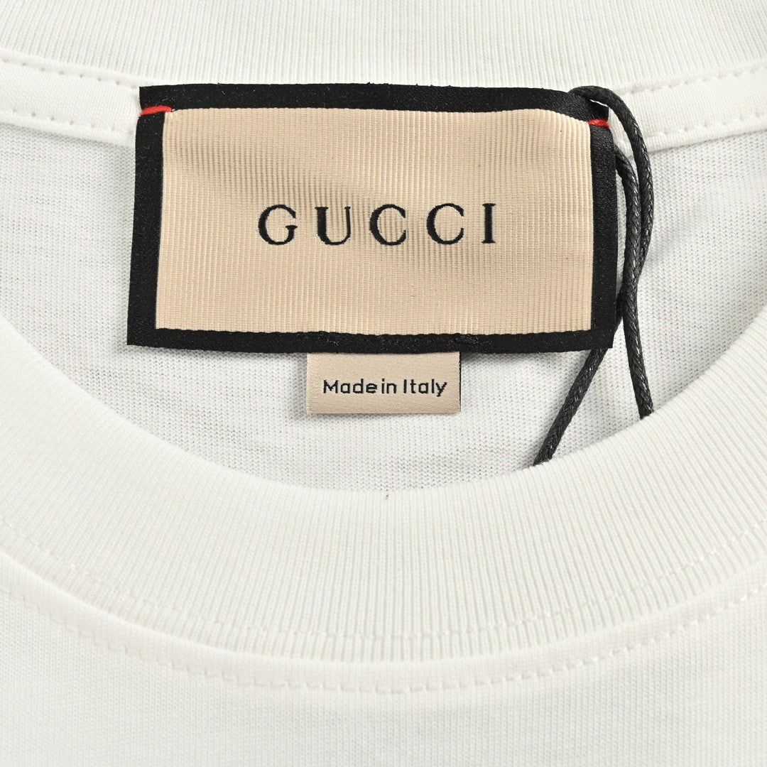 T-shirt blanc orné Gucci