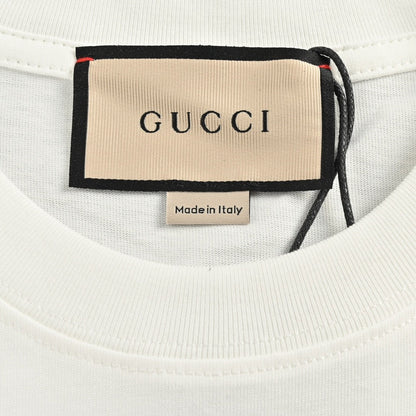 T-shirt blanc orné Gucci