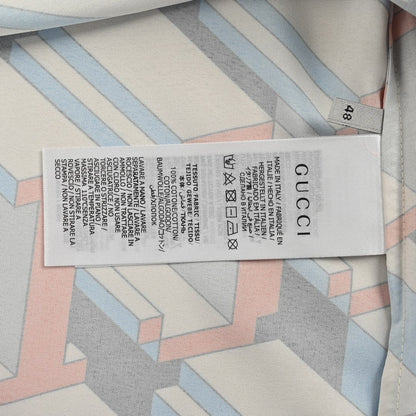 Chemise Gucci à imprimé logo géométrique