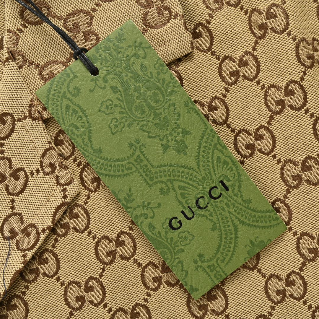 Chemise Gucci GG Monogram Beige à manches courtes