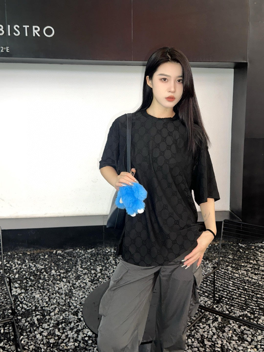 T-shirt Gucci à motif GG (noir)